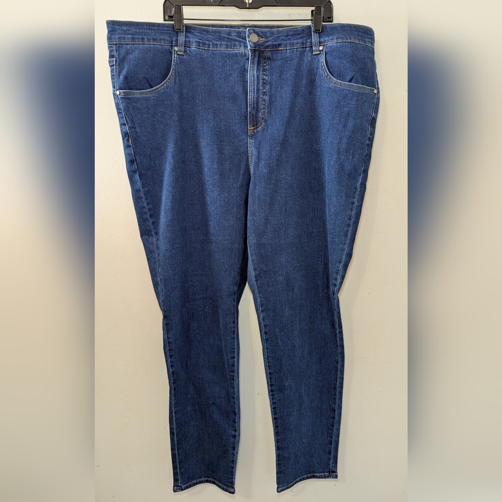 Universal Standard Seine High Rise Skinny Jeans Dark Wash Stretch Women Size 24